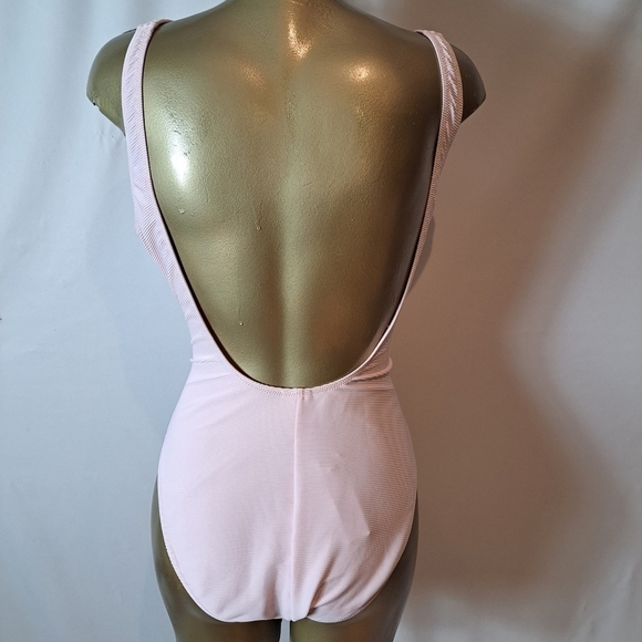 J.CREW Re-imagined Pink Plunging Scoop Back One Piece Swimsuit - Picture 3 of 9